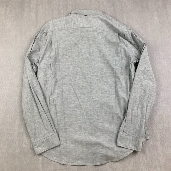 Lululemon Mens Shirt 2XL Gray Heather Button Up Long Sleeve Non-Stretch Business - Picture 6 of 7